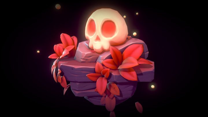 Skull rock 3D Model