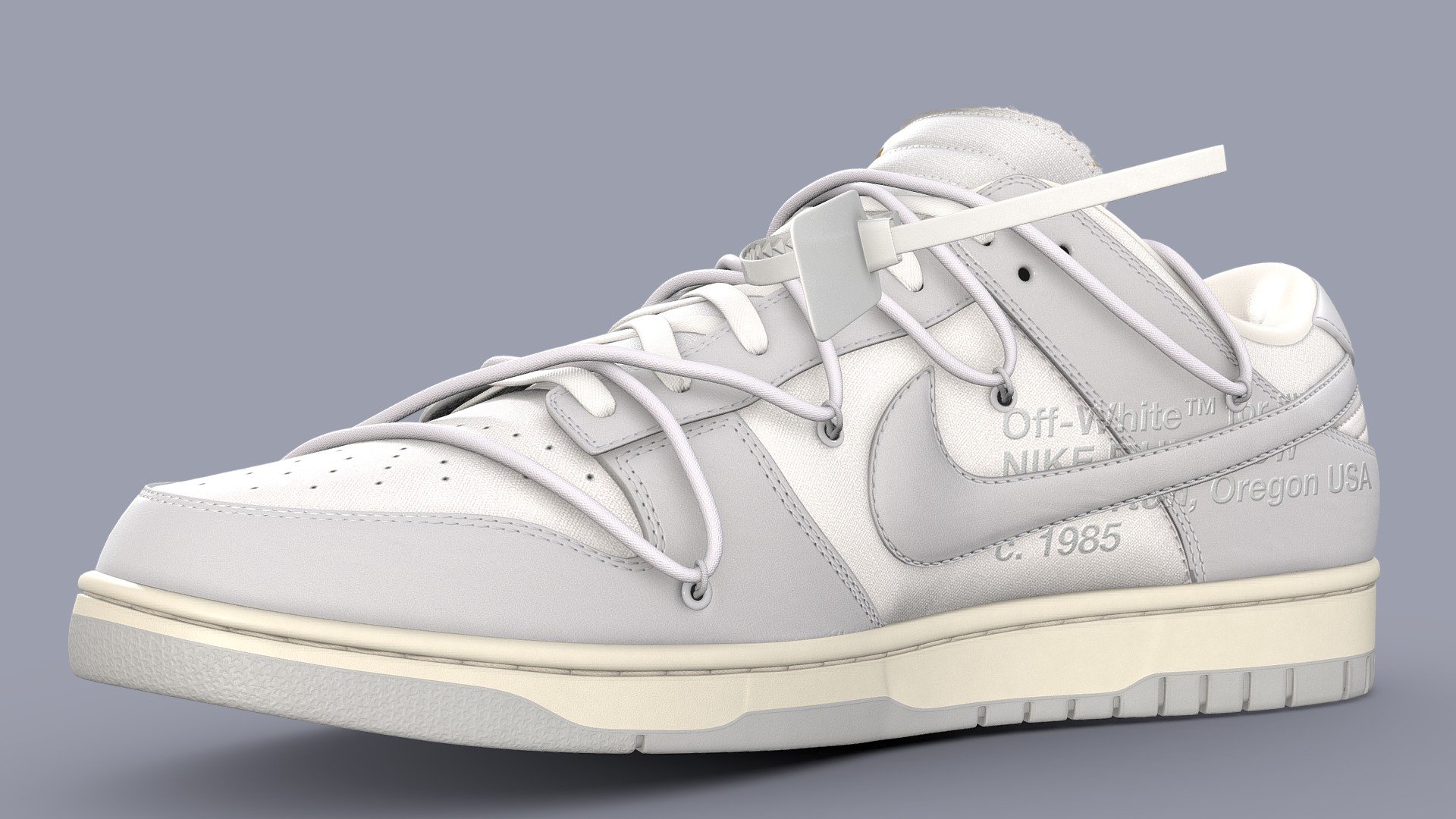 Nike Dunk x Off White Lot 49 - Buy Royalty Free 3D model by Joe ...