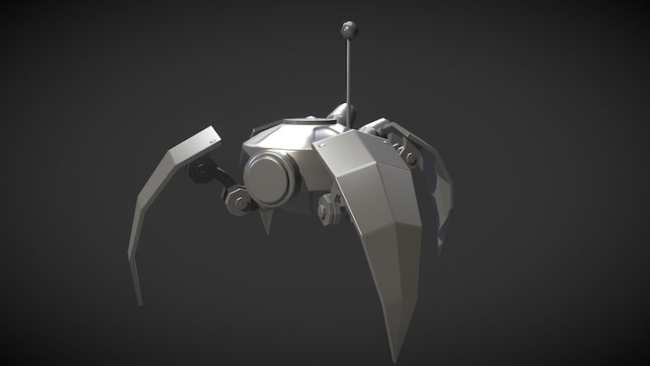 Enemy Robotic Spider Model 3D Model