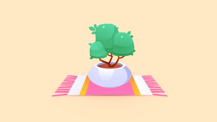 Stylized Plant 3D Model