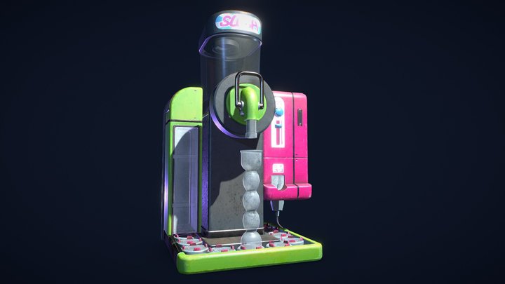 SlushyMachine -  Game Ready Asset 3D Model