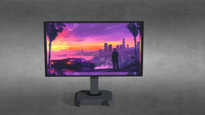 monitor gaming free download asset low pc gaming 3D Model