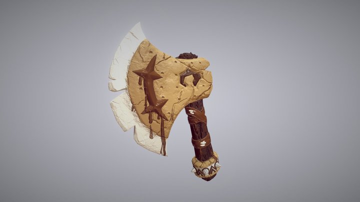 Smore Themed Axe 3D Model