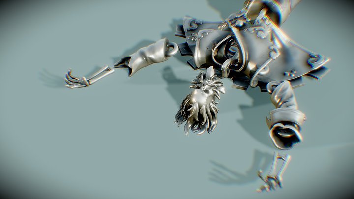 Keyring "Admiral Kunkka's Skeleton" | Free STL