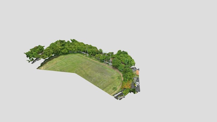 Stade PN avec arbres 3D Model