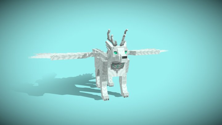 Magical snow wolf 3D Model