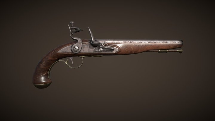 Flintlock pistol 3D Model