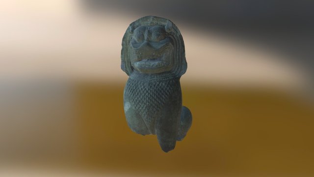 Right Guardian Lion 3D Model