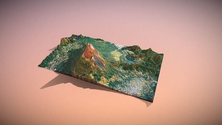 Mount Fuji, Japan 3D Model