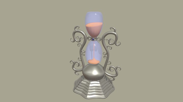 Old fashioned sandglass 3D Model
