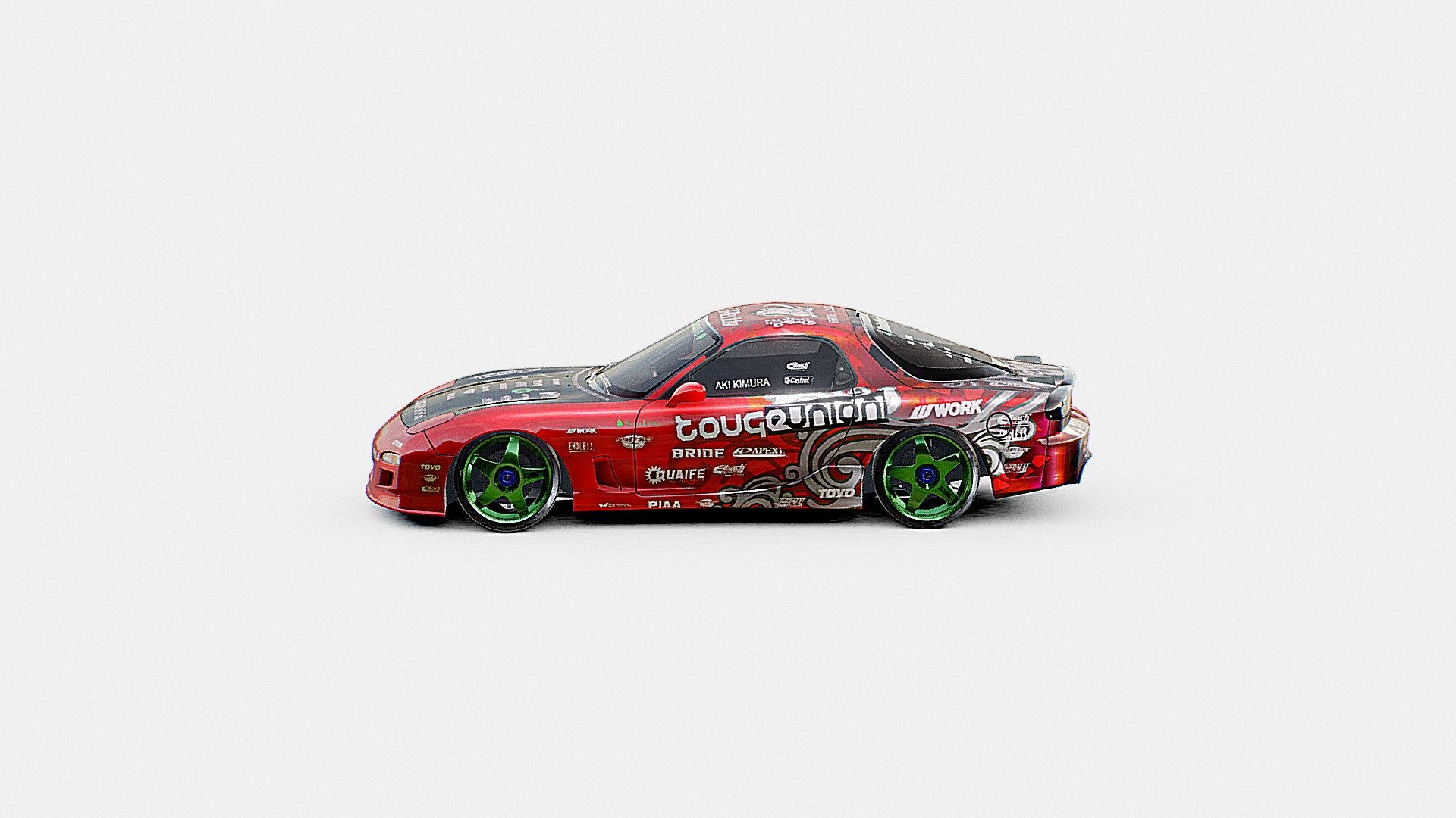 Rx7 AKI Kimura Drift | www.vecarz.com - Download Free 3D model by