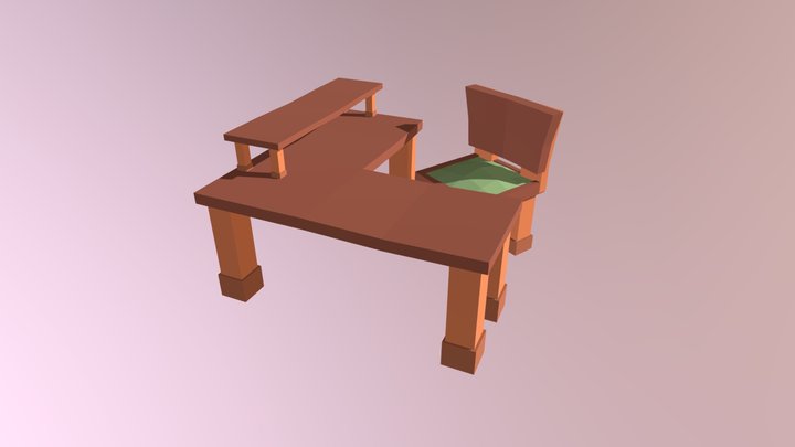 Plain desk 3D Model