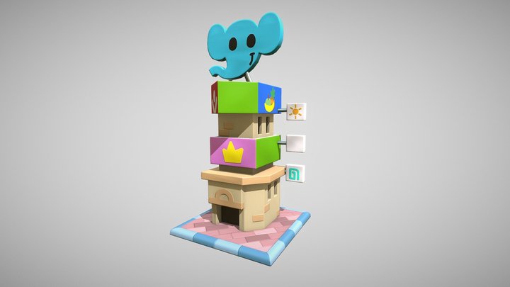 Elephant Building 3D Model
