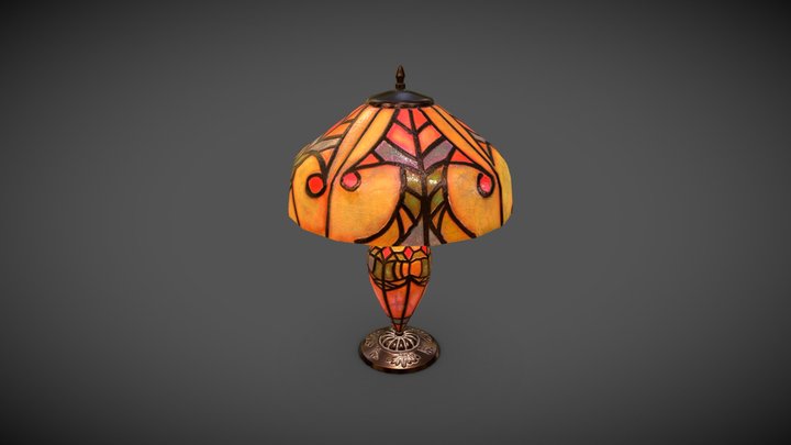 Stained Glass Lamp 3D Model