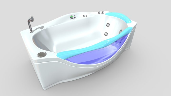 Whirlpool Jetted Tub 3D Model