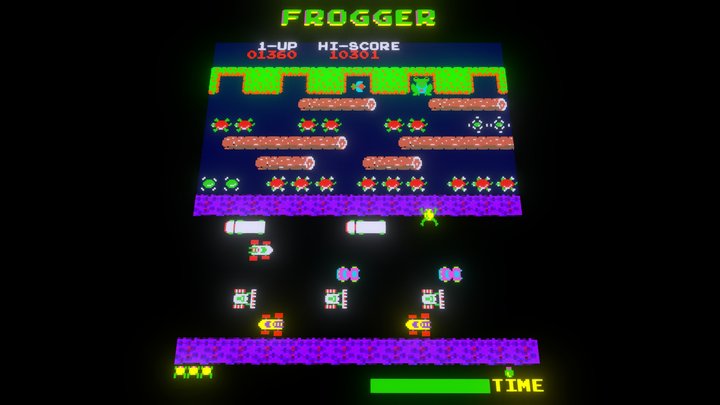 Frogger Arcade 3D Model