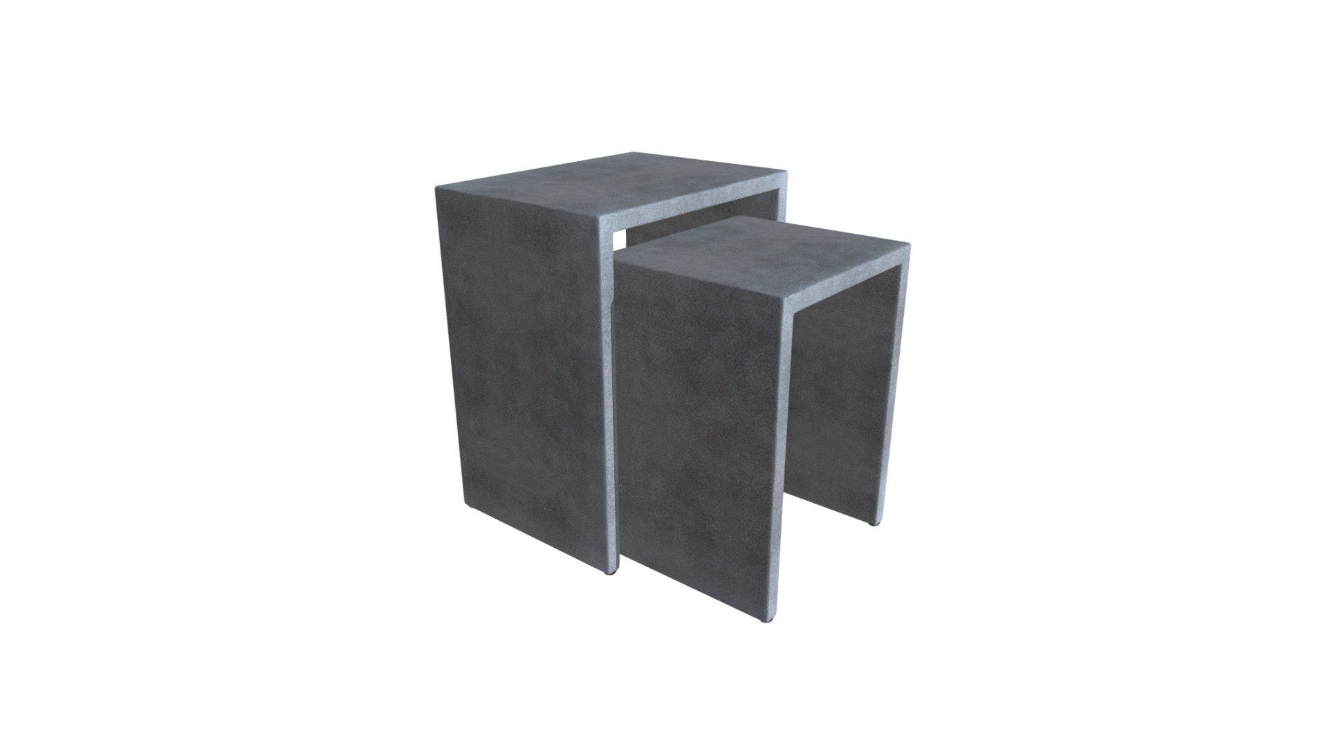 Mom Nesting Side Tables Cement 703758 Buy Royalty Free 3D model by