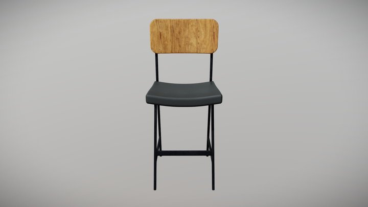 HQ Bar Chair 3D Model