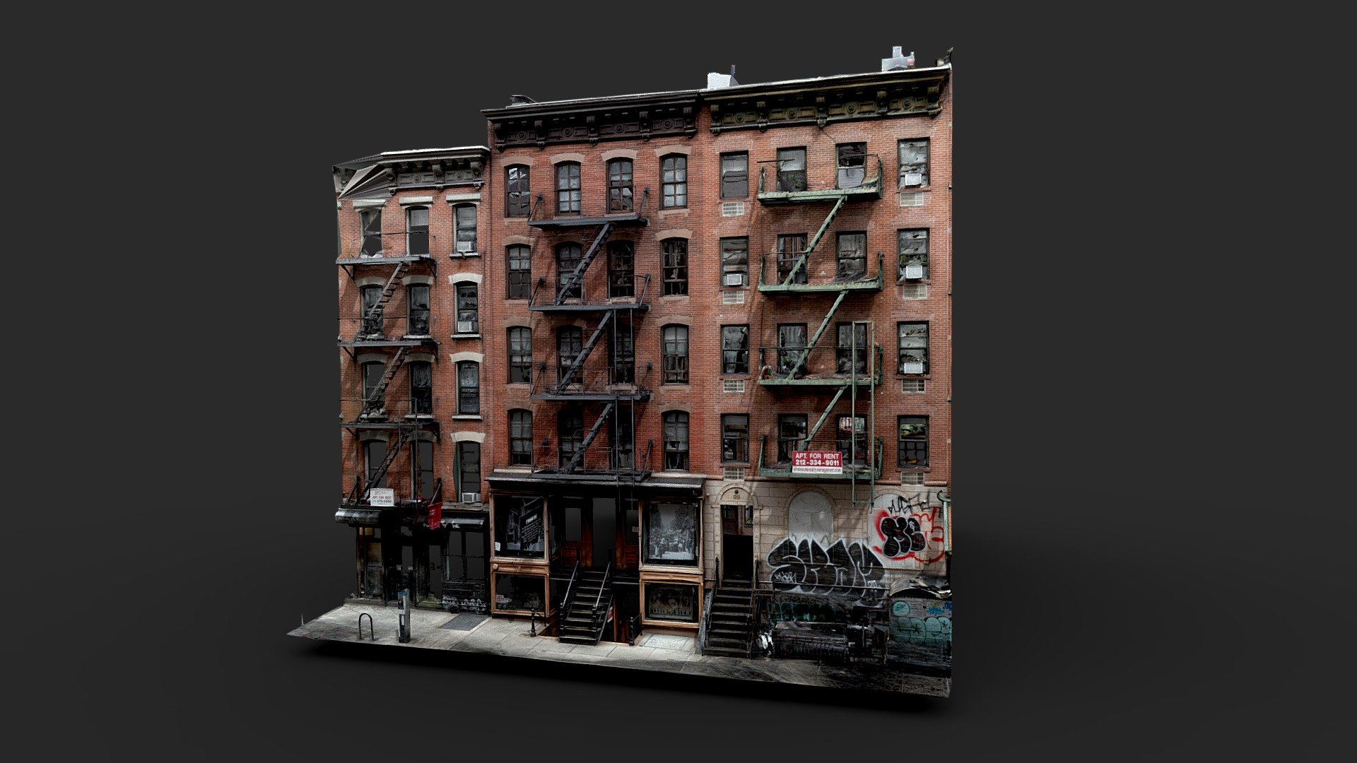 97 Orchard Street Exterior - 3D model by LedeLab [282a55c] - Sketchfab