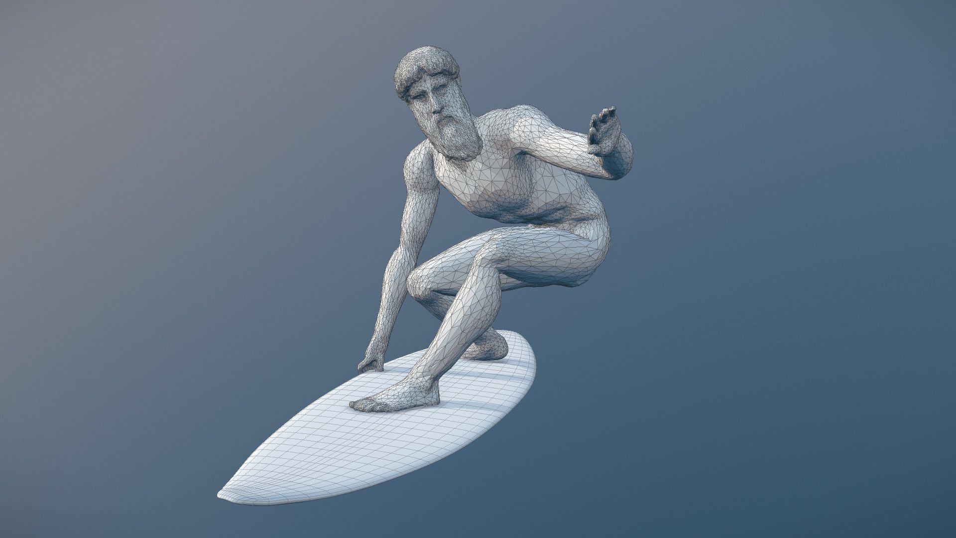 mini surfer figurine