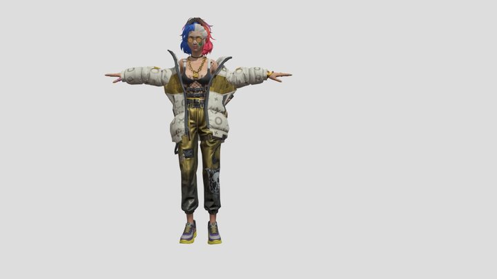 FREE FIRE VORTEX 777 FEMALE 3D MODEL 3D Model