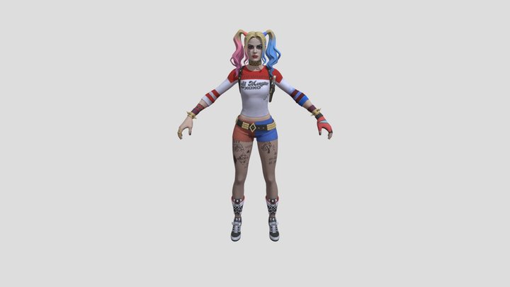 Fortnite Harley Quinn Skin 3D Model