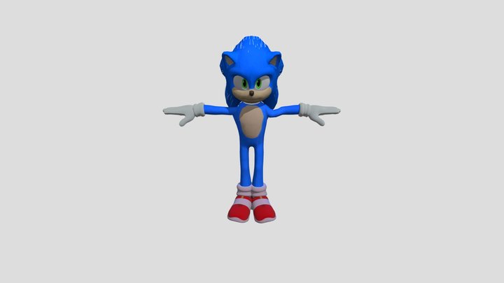 Movie Sonic 3D Model
