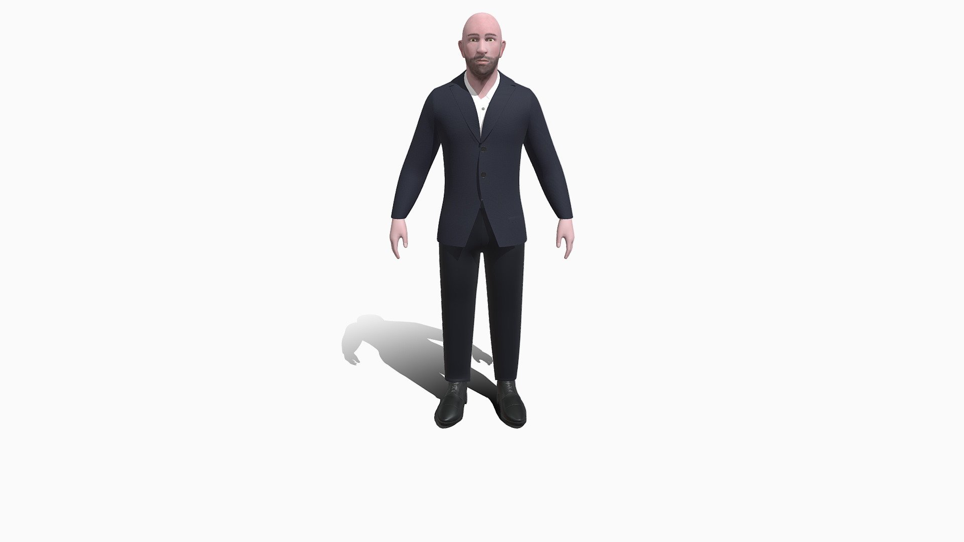 Bald Man - Cartoon Character - 3D model by Vaidanshi (@vaidanshi