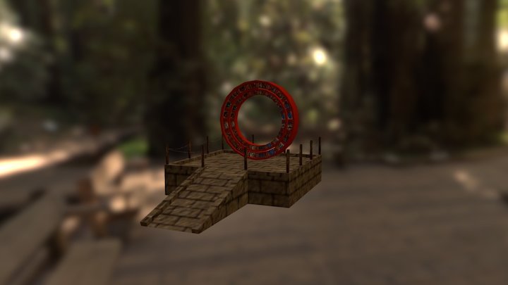 Ancient Teleport Gate 3D Model