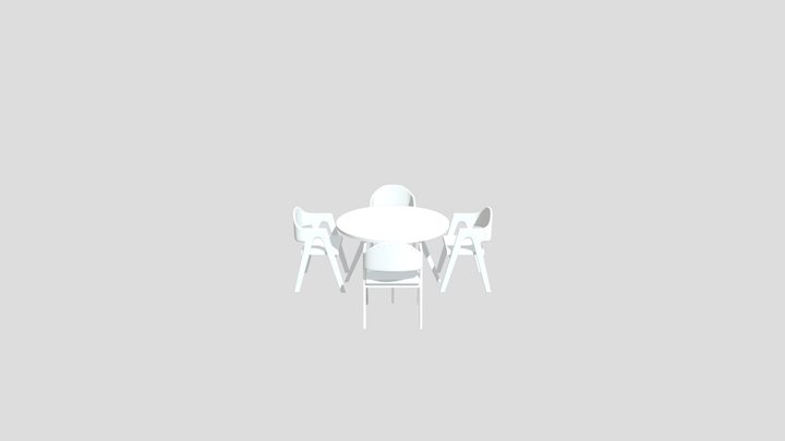 Table Chiar Set 02 3D Model
