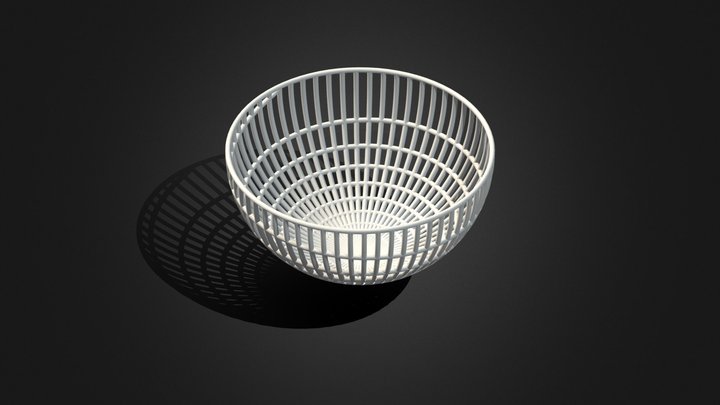 Modern 3D Fruit and Vegetable Basket 3D Model