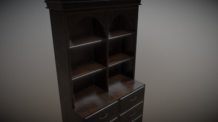 Classic bookshelf 3D Model