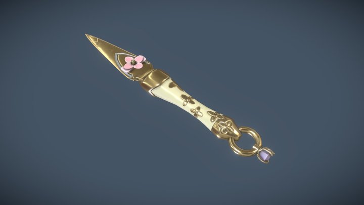 Kiriko Hydrangea Kunai 3D Model