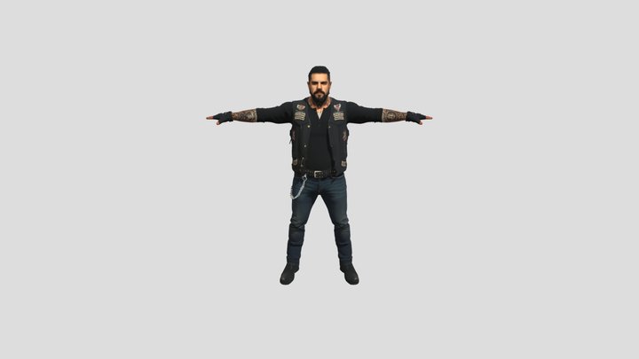 Biker 8 3D Model