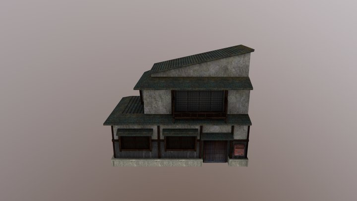 House1_D3LowPolly_Cityscene 3D Model