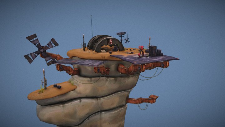 Star Wars Scene with Jar Jar, BB8 & Red Droid 3D Model