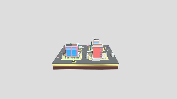 Lowpoly City Demo 3D Model