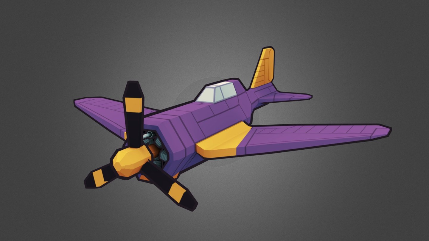 purple plane toy