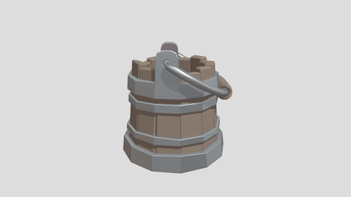 Lowpoly Bucket 3D Model