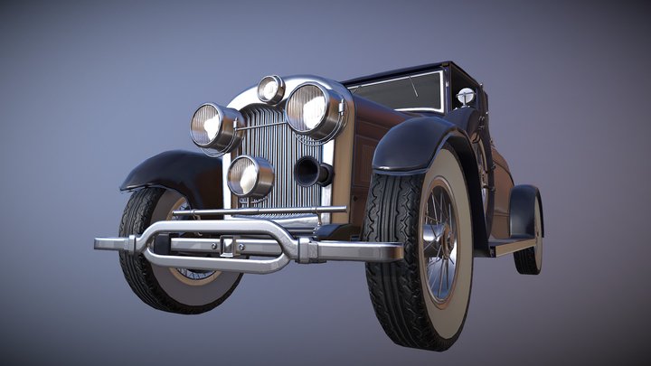 Retro Car 3D Model