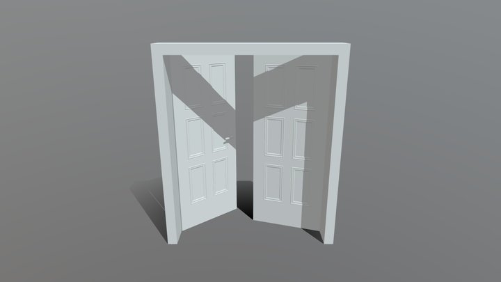 Simple Double Door 3D Model