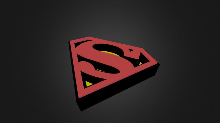 Superman Logo 3D Model