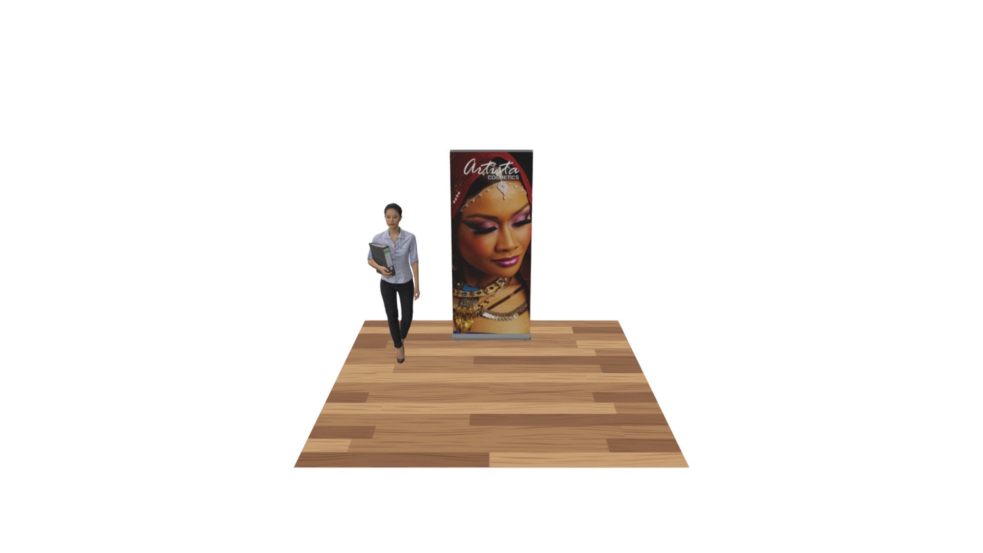 Puggle Roll Up 33.5" Retractable Display