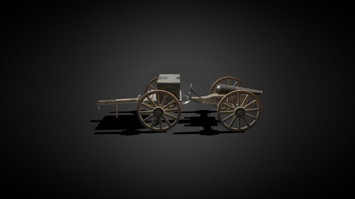 Civil war cannon 3D Model