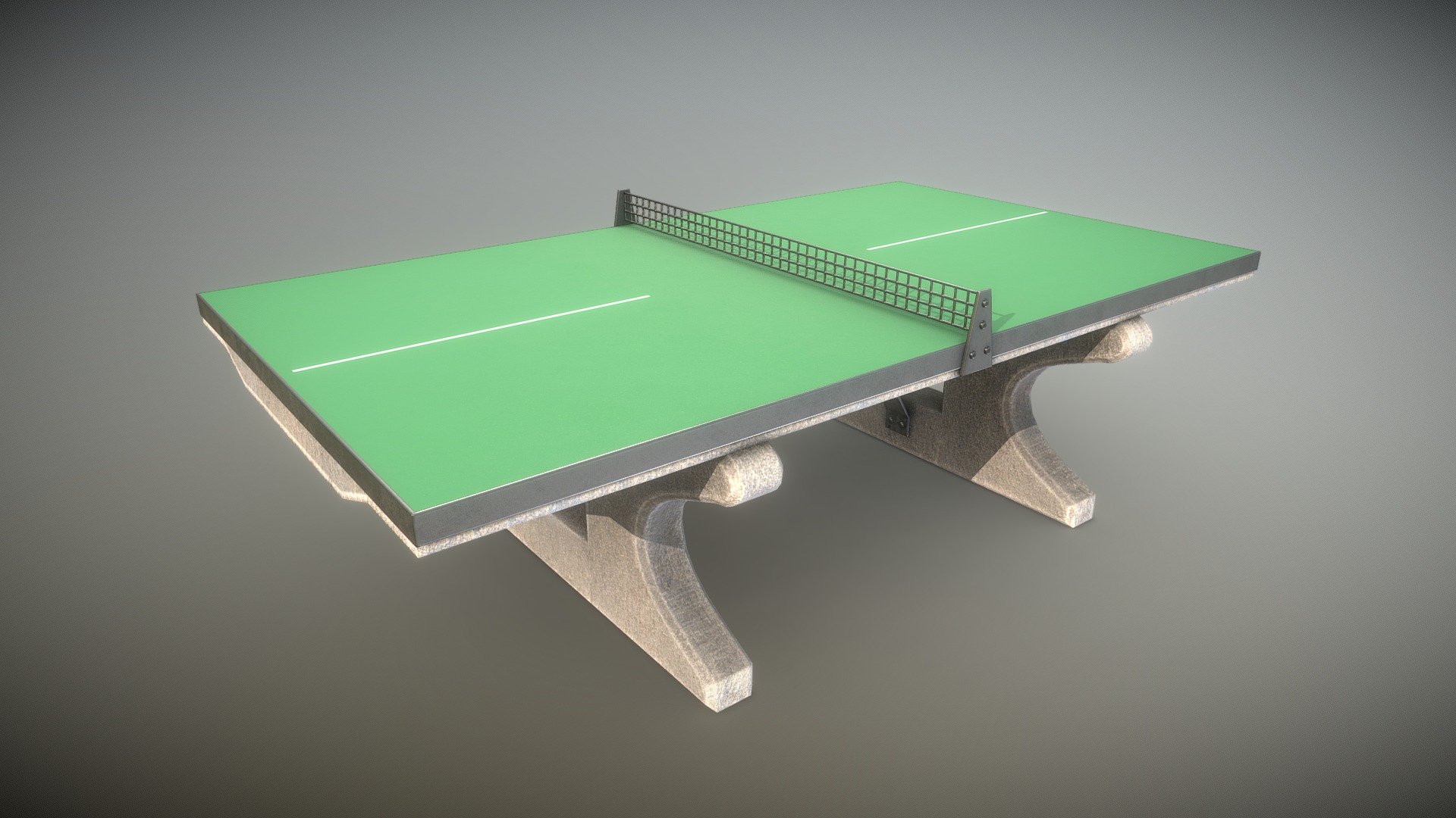 modèle 3D de Table De Ping Pong Basse Polygone Rouge - TurboSquid