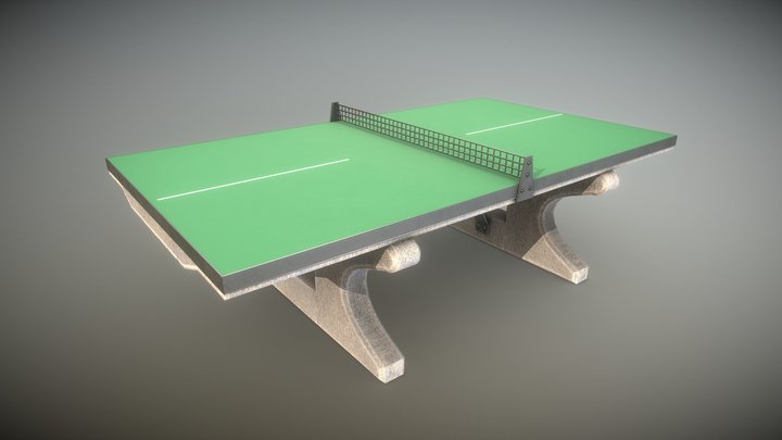 Outdoor Ping Pong Table 1 3D Model