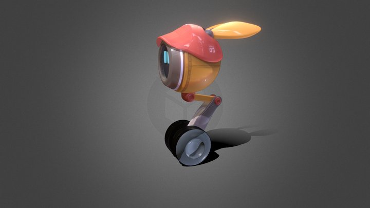 Kaşif Destek Robotu 3D Model