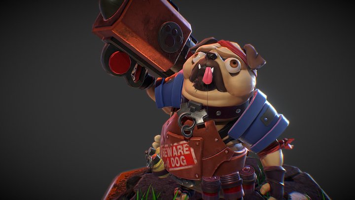 Pug 3D Model