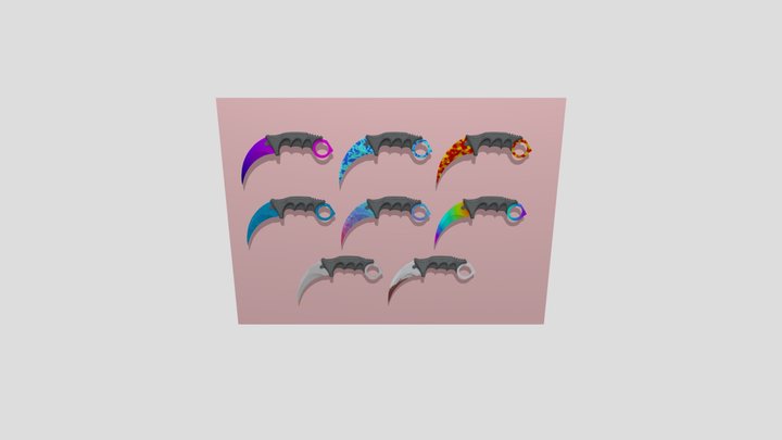 ‏‏karambit knife - PBR 3D Model