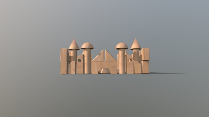 Unit Block Advanced Castle 3D Model